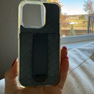 Walli Phone Case, Woven iPhone 14 Pro Phone Case with Card holder and Stand